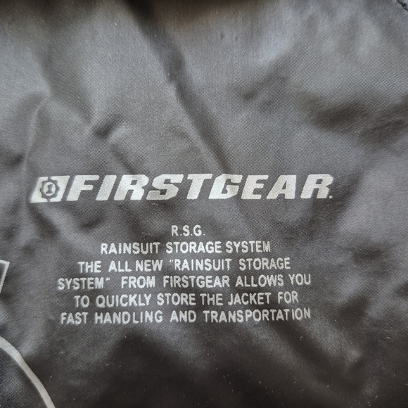 Firstgear Men's Gray/Black Motorcycle Splash Rain Stowable Rain Jacket - Size 3X - Picture 9 of 14